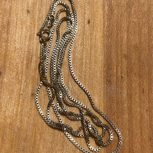 Sterling silver box chain 25”